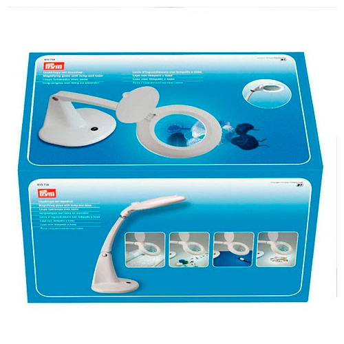 Lente di ingrandimento con lampada base Prym